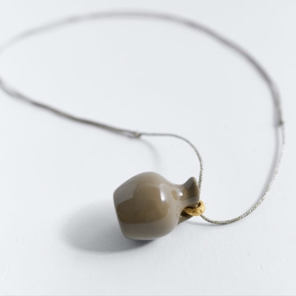 Zara CERAMIC Pottery JUG Necklace